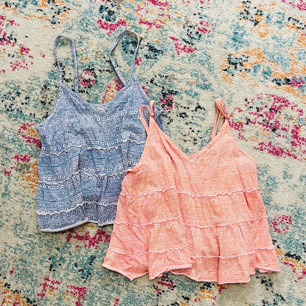 American eagle summer baby doll printed top duo